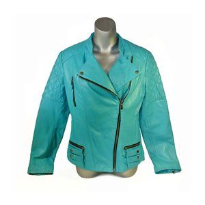 Turquoise Neiman Marcus Motorcycle,  Moto Jacket